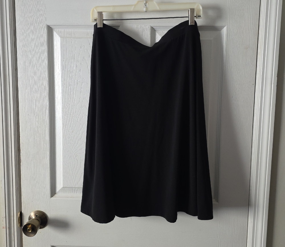 George Elegant Black A-Line Skirt